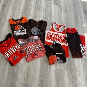Cleveland Browns clothing. Most are size small.